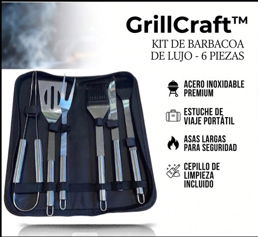 GrillCraft™ | El kit parrillero que no se dobla ni te quema las manos